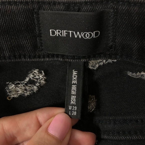 Black Driftwood All-Over Embroidered Cheetah Jackie High Waist Jeans Size 29 - Picture 5 of 7